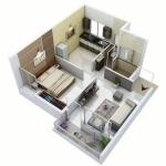 1 BHK Modular Kitchen