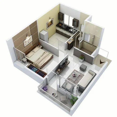 1 BHK Modular Kitchen