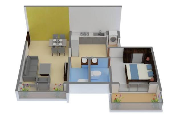 1 BHK Modular Kitchen